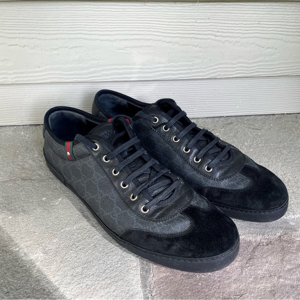 Gucci GG 13 1/2 Black Low Top Sneakers 🔥